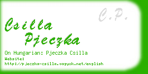 csilla pjeczka business card